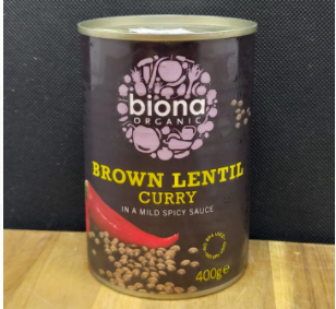 brown curry lentils